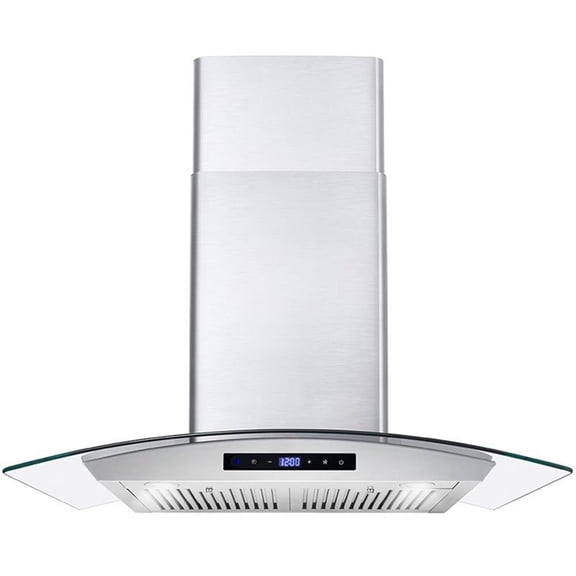 Pemberly Row 30" 380 CFM Ducted Wall Mount Range Stainless Steel Kitchen Hood