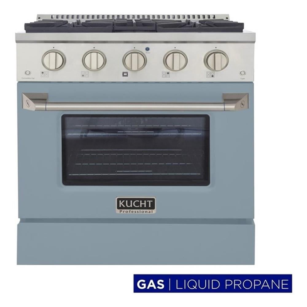 Pemberly Row 30" 4.2 cu. ft. Propane Gas Range w/ Convection Oven in Light Blue