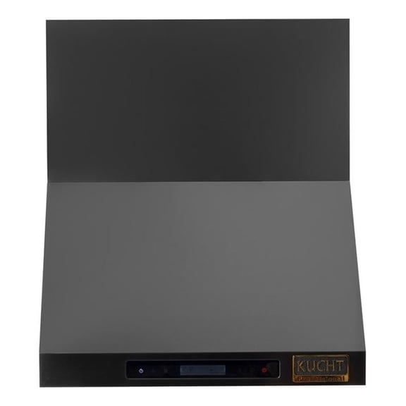 Pemberly Row 30" 900 CFM Wall Mounted Range Hood in Titanium Stainless Steel
