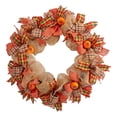 thumbnail image 1 of Pemberly Row 30" Autumn Pumpkin with Decorative Bows Artificial Fall Wreath, 1 of 3