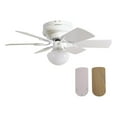 thumbnail image 1 of Pemberly Row 30-Inch Stainless Steel LED Ceiling Fan in White, 1 of 8