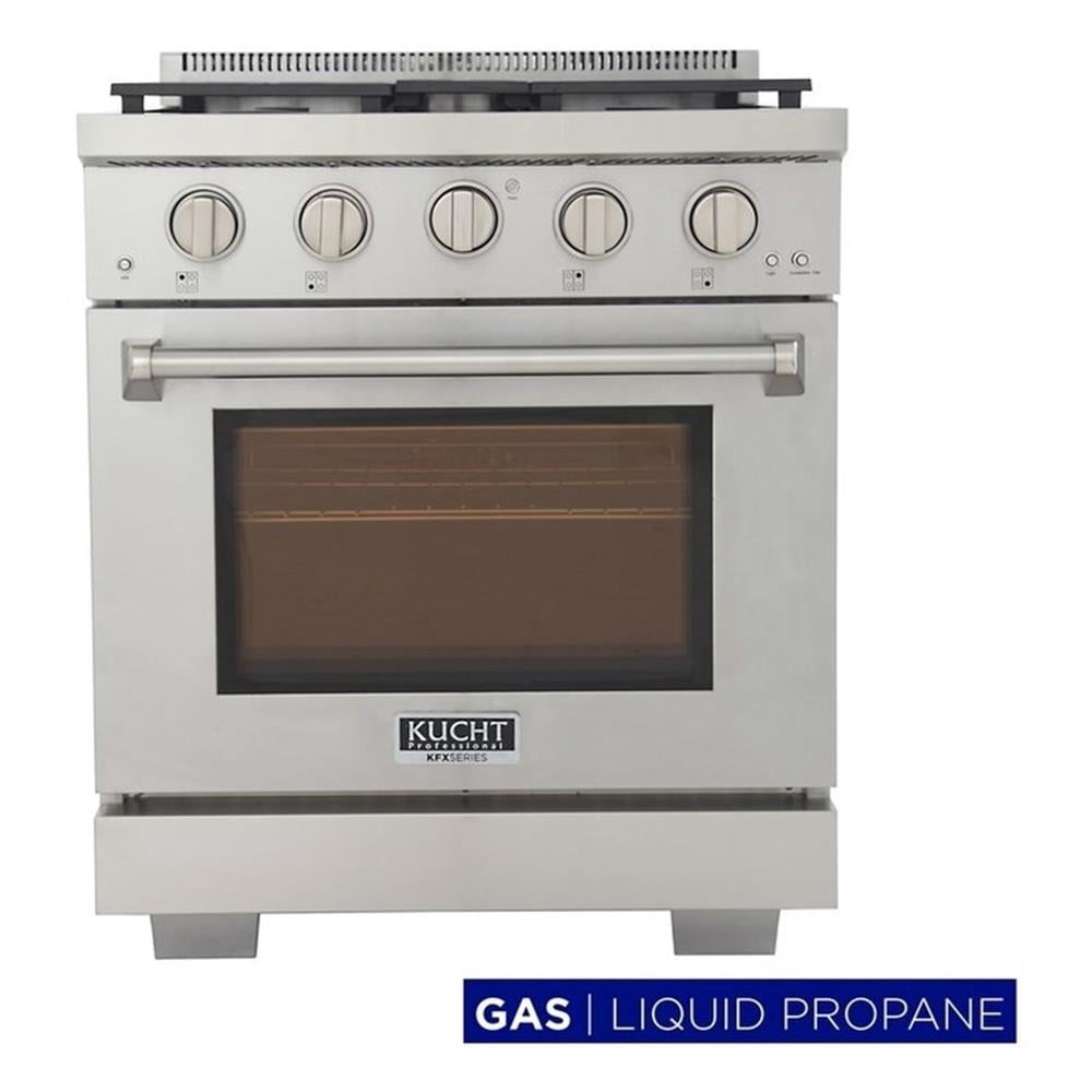 Pemberly Row 30" Propane Gas Range in Stainless Steel with True Simmer Burners