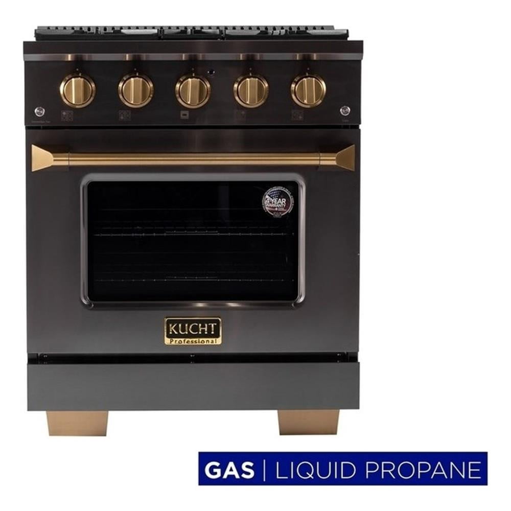 Pemberly Row 30" Propane Gas Range in Titanium Stainless Steel