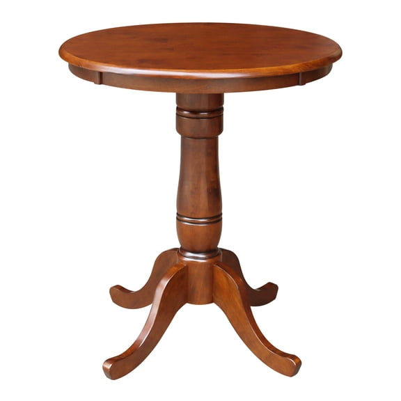 Pemberly Row 30" Round Top Counter Table in Brown