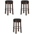thumbnail image 1 of Pemberly Row 30" Wood Backless Swivel Barstool in Tobacco Leaf - Set of 3, 1 of 10