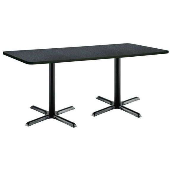Pemberly Row 30" x 72" Conference Table - Graphite Top - Black X-Base