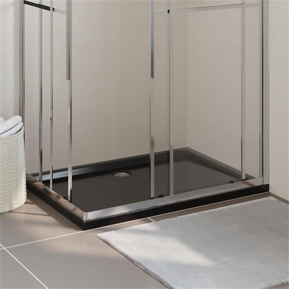 Pemberly Row 31.5"X43.3" Rectangular Abs Shower Base Tray in Black