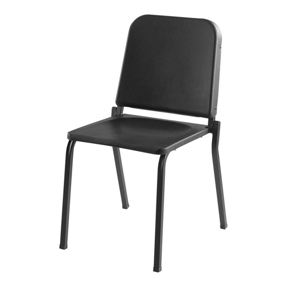 Pemberly Row 33.5" Modern Metal and Plastic Melody Music Chair in Black