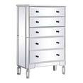 thumbnail image 1 of Pemberly Row 33" Metal and MDF Mirrored 5-Drawer Chest in Antique White, 1 of 8