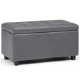 thumbnail image 1 of Pemberly Row 34" W Rectangle Storage Ottoman in Stone Gray Faux Leather, 1 of 6