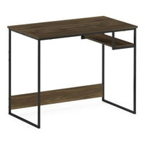 Pemberly Row 35" Engineered Wood Modern LifeStudy Desk in Walnut