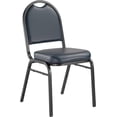 thumbnail image 1 of Pemberly Row 35" Metal and Vinyl Stack Chair in Midnight Blue/Black Sandtex, 1 of 5