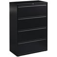 thumbnail image 1 of Pemberly Row 36" 4-Drawer Modern Metal Lateral Filing Cabinet in Black, 1 of 5