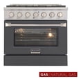 thumbnail image 1 of Pemberly Row 36" 5.2 cu. ft. Natural Gas Range w/ Convection Oven in Cement Gray, 1 of 12