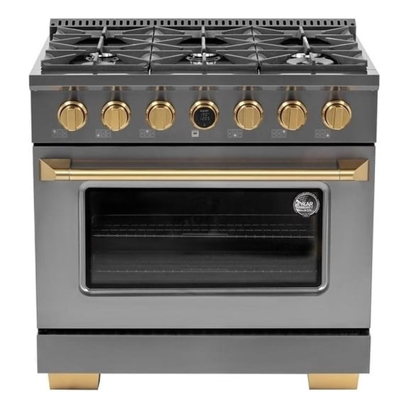 Pemberly Row 36" 5.2cu. ft. Steel Dual Fuel Range for Natural Gas