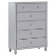 thumbnail image 1 of Pemberly Row 36" 5 Dovetail Drawers Modern Wood Chest in Gray, 1 of 13