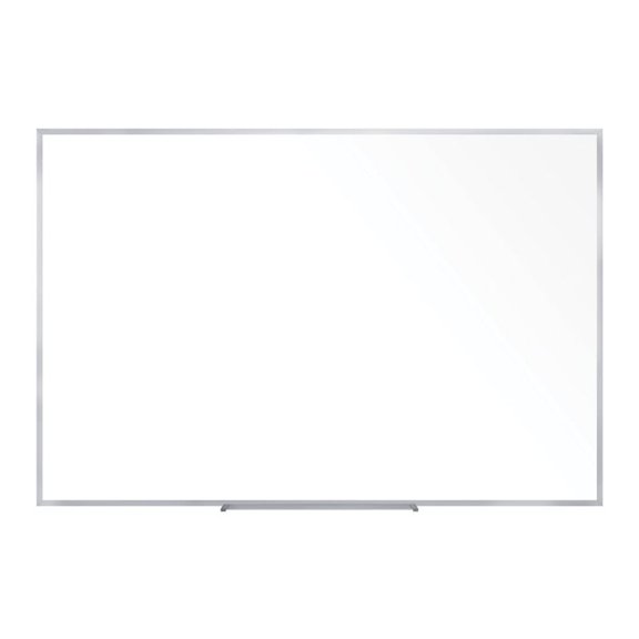 Pemberly Row 36.5" x 60.5" Silver Aluminum Frame Non-Magnetic Whiteboard