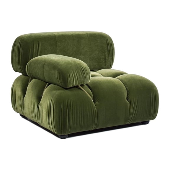 Pemberly Row 36" Bubble Modular Lounge Arm Chair in Olive Green