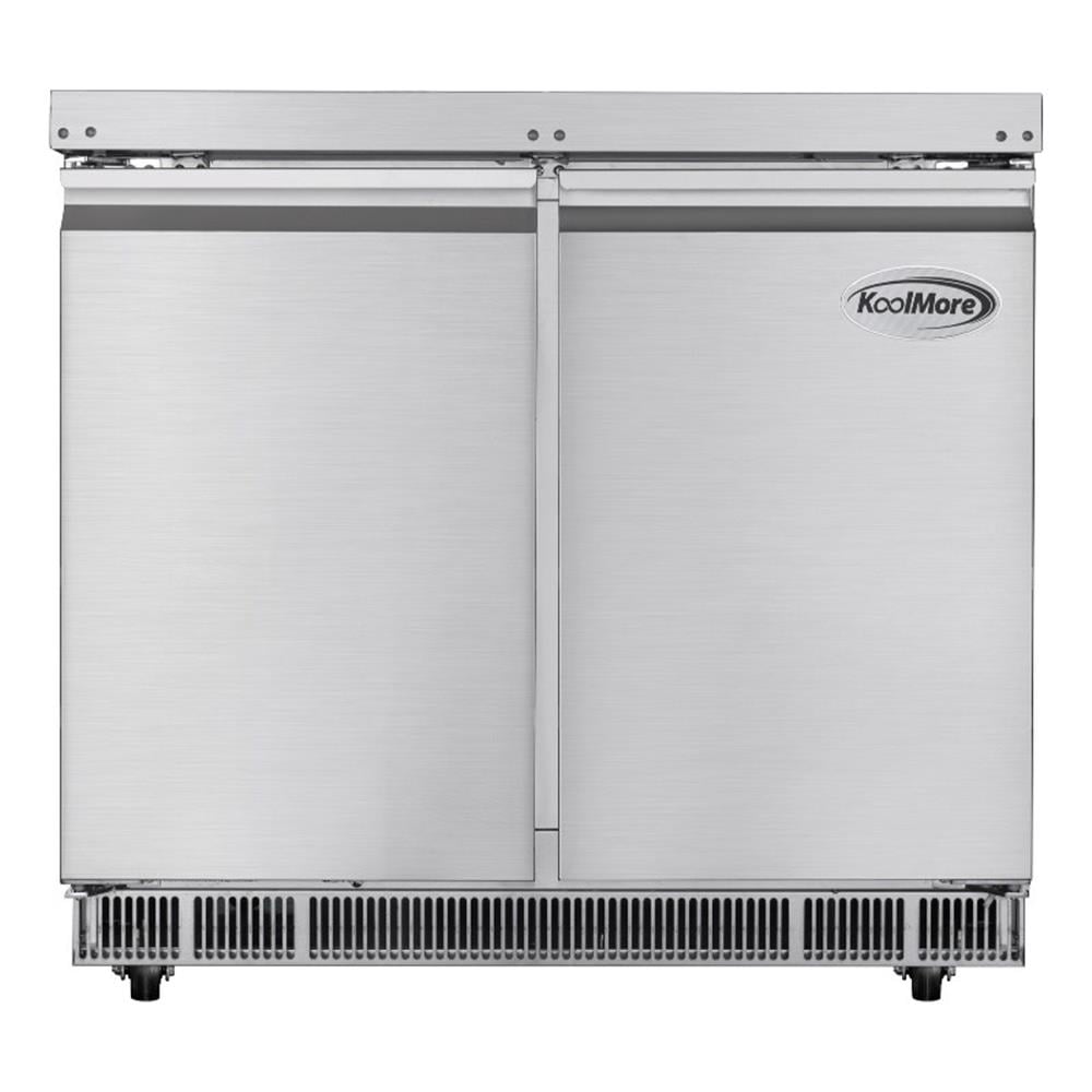 Pemberly Row 36" Commercial Refrigerated Prep Station Cold Table Refrigerator