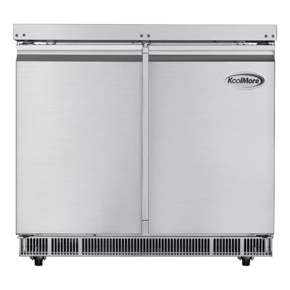 Pemberly Row 36" Commercial Refrigerated Prep Station Cold Table Refrigerator