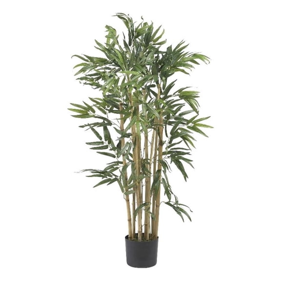 Pemberly Row 36" Multi Bambusa Bamboo Silk Tree in Green/Black