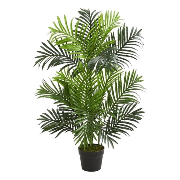 Pemberly Row 36" Paradise Palm Artificial Tree in Green/Black