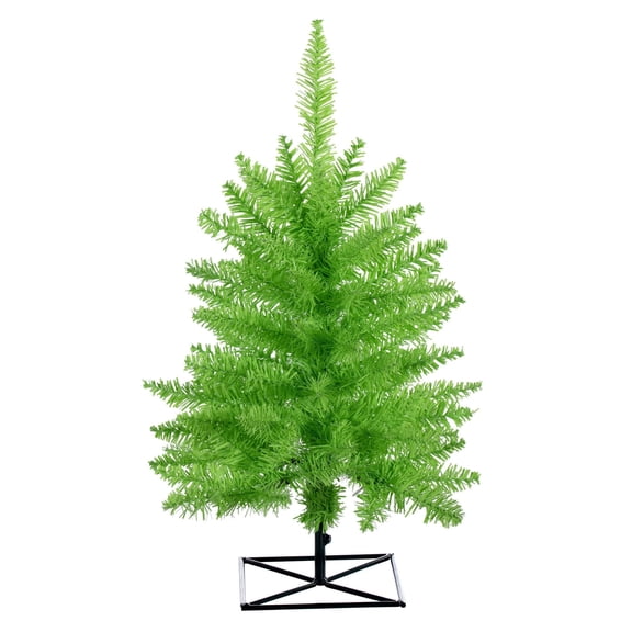 Pemberly Row 36" Plastic Fir Unlit Artificial Christmas Tree in Lime Green