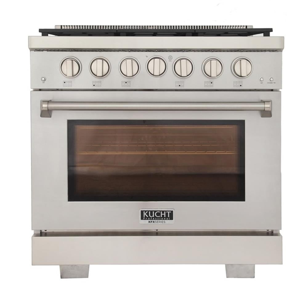 Pemberly Row 36" Propane Gas Range in Stainless Steel with True Simmer Burners