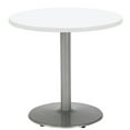 thumbnail image 1 of Pemberly Row 36" Round Breakroom Table w/ White Round Silver Base Counter Height, 1 of 3