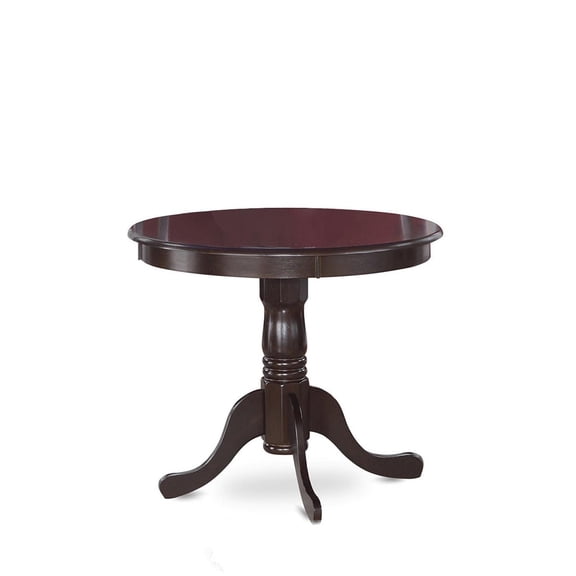 Pemberly Row 36" Round Wood Dining Table in Cappuccino