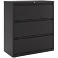 thumbnail image 1 of Pemberly Row 36"W 3 Drawer Metal Lateral Filing Cabinet with Matte Black Texture, 1 of 6