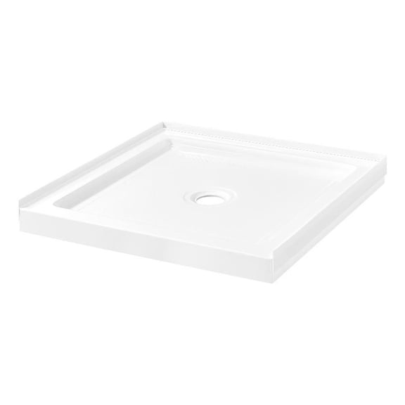 Pemberly Row 36"W x 36"D Reversible Shower Base with Center Drain