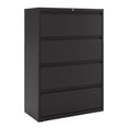 thumbnail image 1 of Pemberly Row 36" Wide 4 Drawer Metal Lateral Filing Cabinet - Black - 2 units, 1 of 3