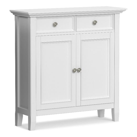 Pemberly Row 36" Wide Solid Pine Storage Cabinet in White