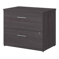 Pemberly Row 36W 2 Drawer Lateral File Cabinet in Storm Gray - Engineered Wood