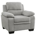 thumbnail image 1 of Pemberly Row 37" Polyester Fabric Chair with Exposed Legs in Light Gray, 1 of 7