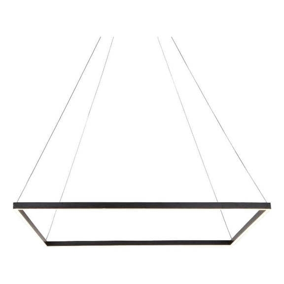 Pemberly Row 39" Adjustable ETL Certified Integrated LED Chandelier in Black