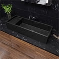 thumbnail image 1 of Pemberly Row 39" Black Matte Above Mount Fireclay Bathroom Trough Sink, 1 of 5