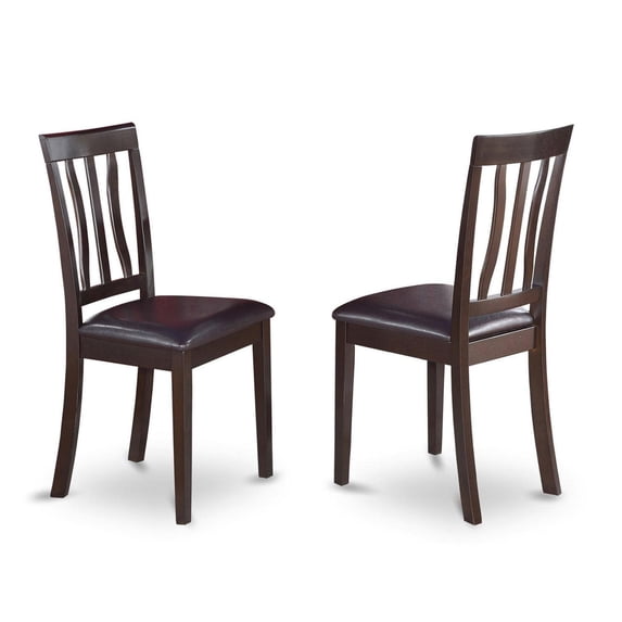 Pemberly Row 39"H Traditional Wood Dining Chair in Cappuccino (Set of 2)