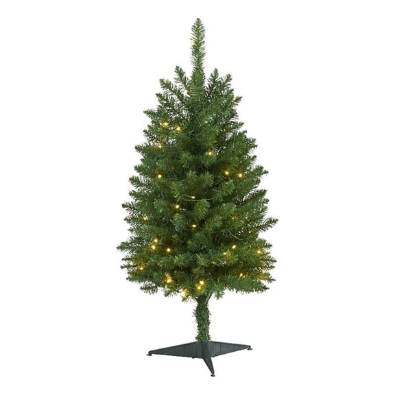Pemberly Row 3ft Slim Green Mountain Pine Artificial Christmas Tree