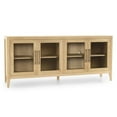 thumbnail image 1 of Pemberly Row 4-Door Sideboard in Natural Oak Wood Brown with Adjustable Shelves, 1 of 10
