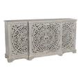 thumbnail image 1 of Pemberly Row 4-Door Transitional Mango Wood Sideboard in Gray, 1 of 4