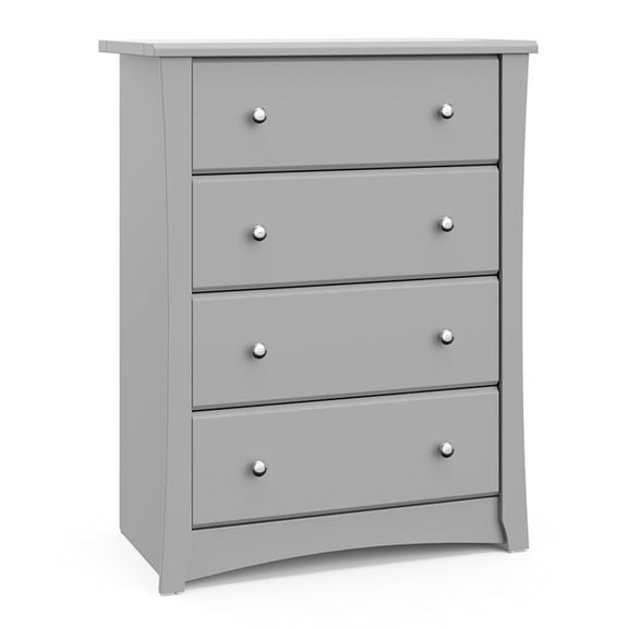 Pemberly Row 4-Drawer Engineered Wood Storage Chest in Pebble Gray