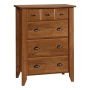 Pemberly Row 4-Drawer Transitional Engineered Wood Chest in Oiled Oak