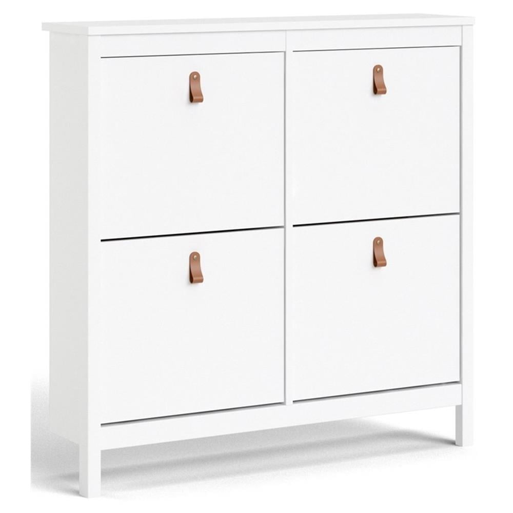 Pemberly Row Modern Drawer Wood Shoe Cabinet for Entryway in