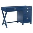 thumbnail image 1 of Pemberly Row 4 Drawers Modern Wood Side Storage Desk in Navy Blue, 1 of 28