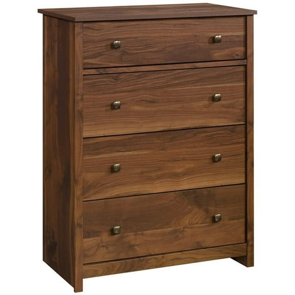 Pemberly Row 4 Drawers Transitional Engineered Wood Chest in Walnut