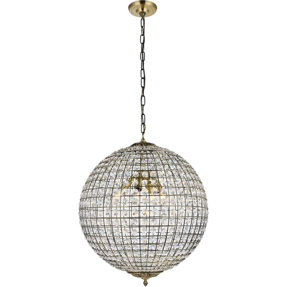 Pemberly Row 4-Light Transitional Metal Pendant in Antique Bronze