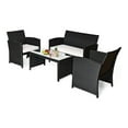 thumbnail image 1 of Pemberly Row 4-Pc Rattan Patio Furniture Set with Sofa & Coffee Table in Black, 1 of 9