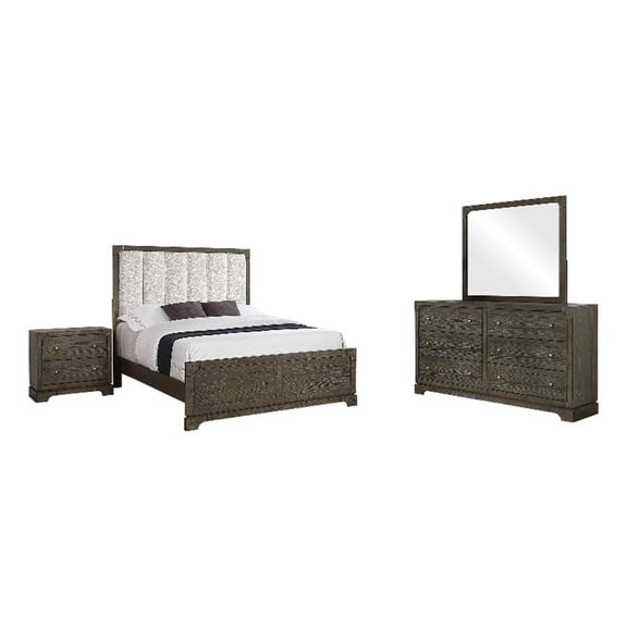 Pemberly Row 4-Piece Eastern King Panel Bedroom Set in Dark Cocoa